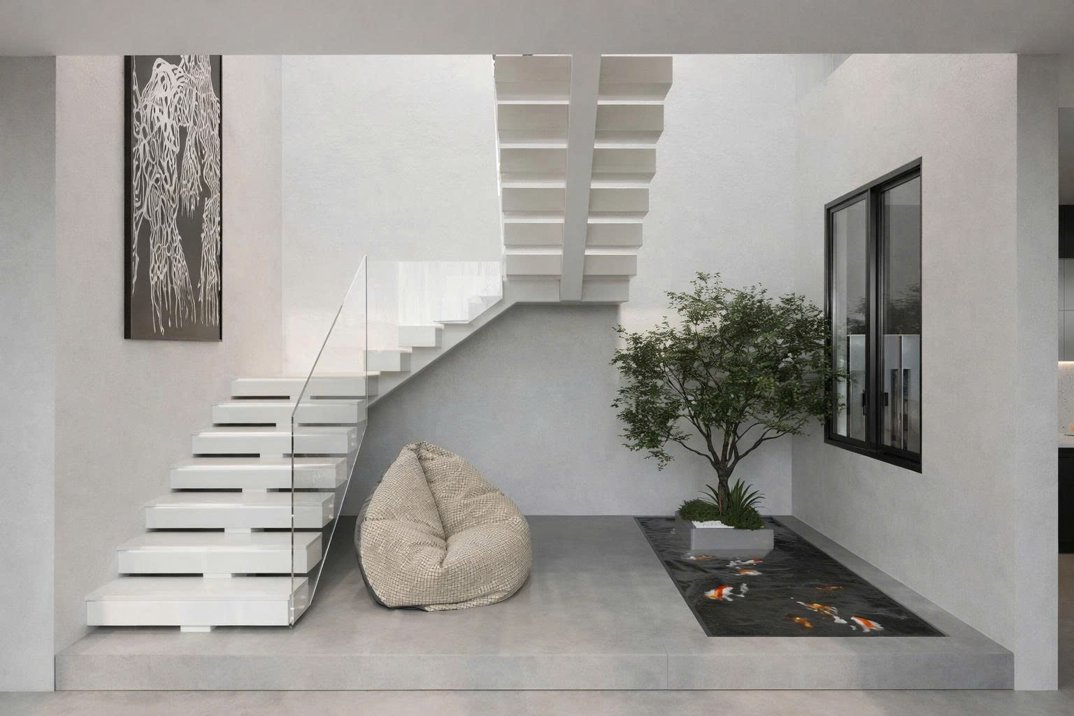 Cầu thang hình xương cá lại sở hữu phong cách bền vững