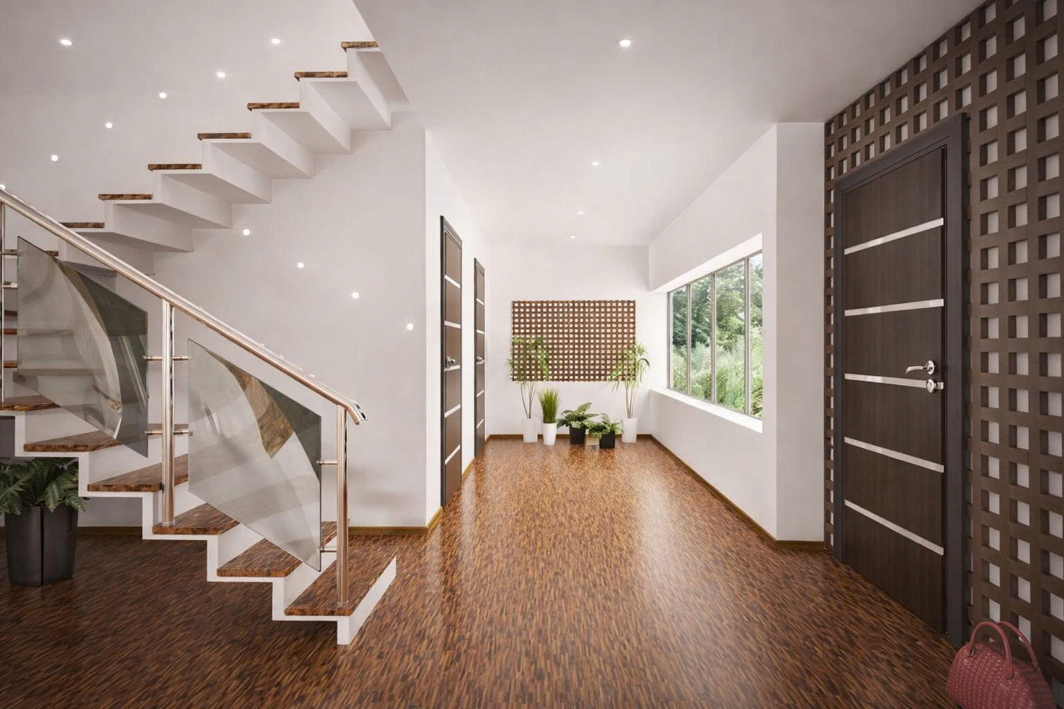 Cầu thang lao thẳng ra cửa chính ảnh hưởng rõ rệt đến cuộc sống sinh hoạt hàng ngày