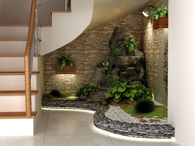 Bố trí hệ thống chiếu sáng tại khu vực tiền sảnh và chân cầu thang