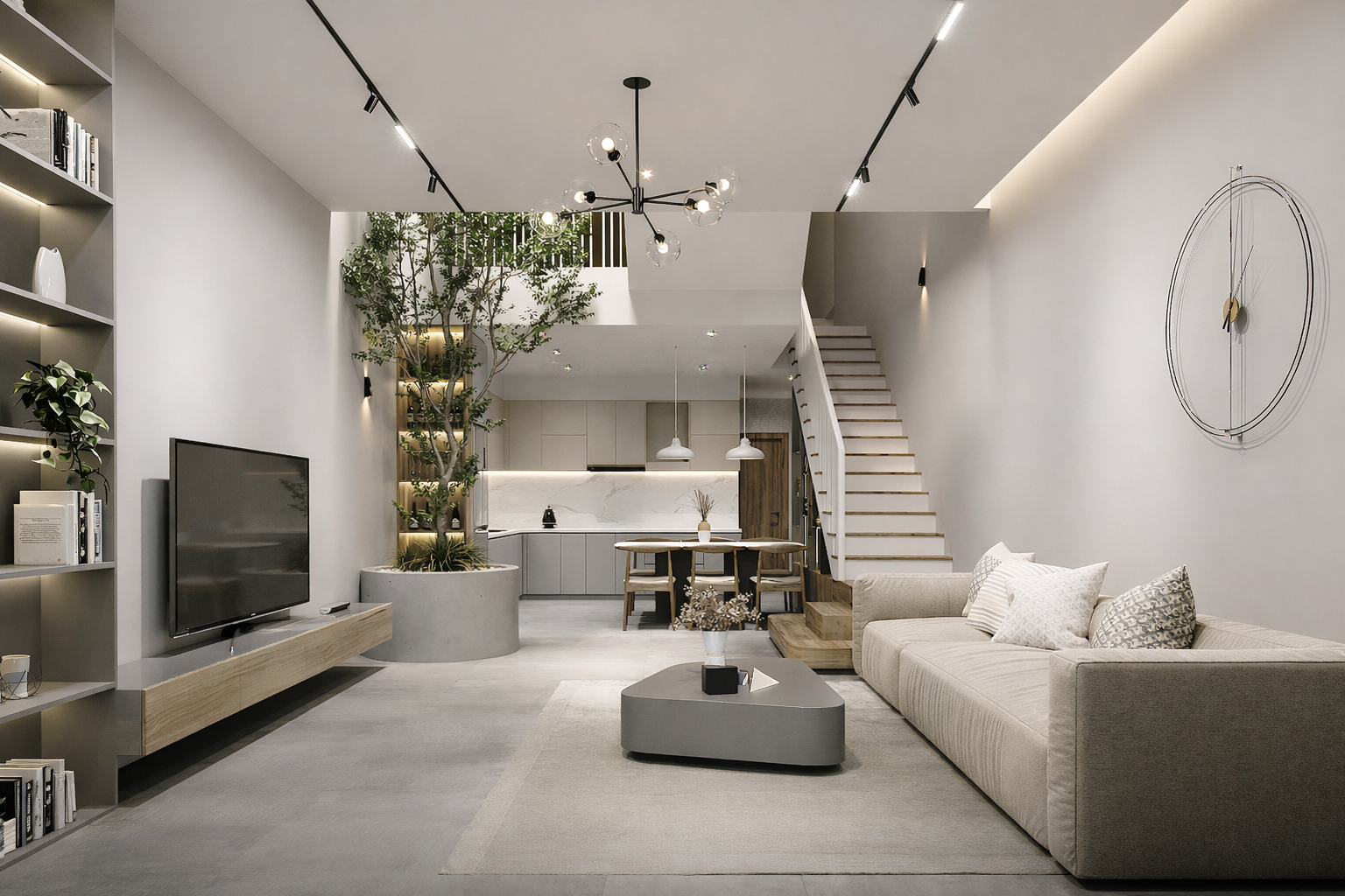 Gia chủ cần chú ý đến các yếu tố kỹ thuật trong quá trình thiết kế và thi công cầu thang dọc nhà ống