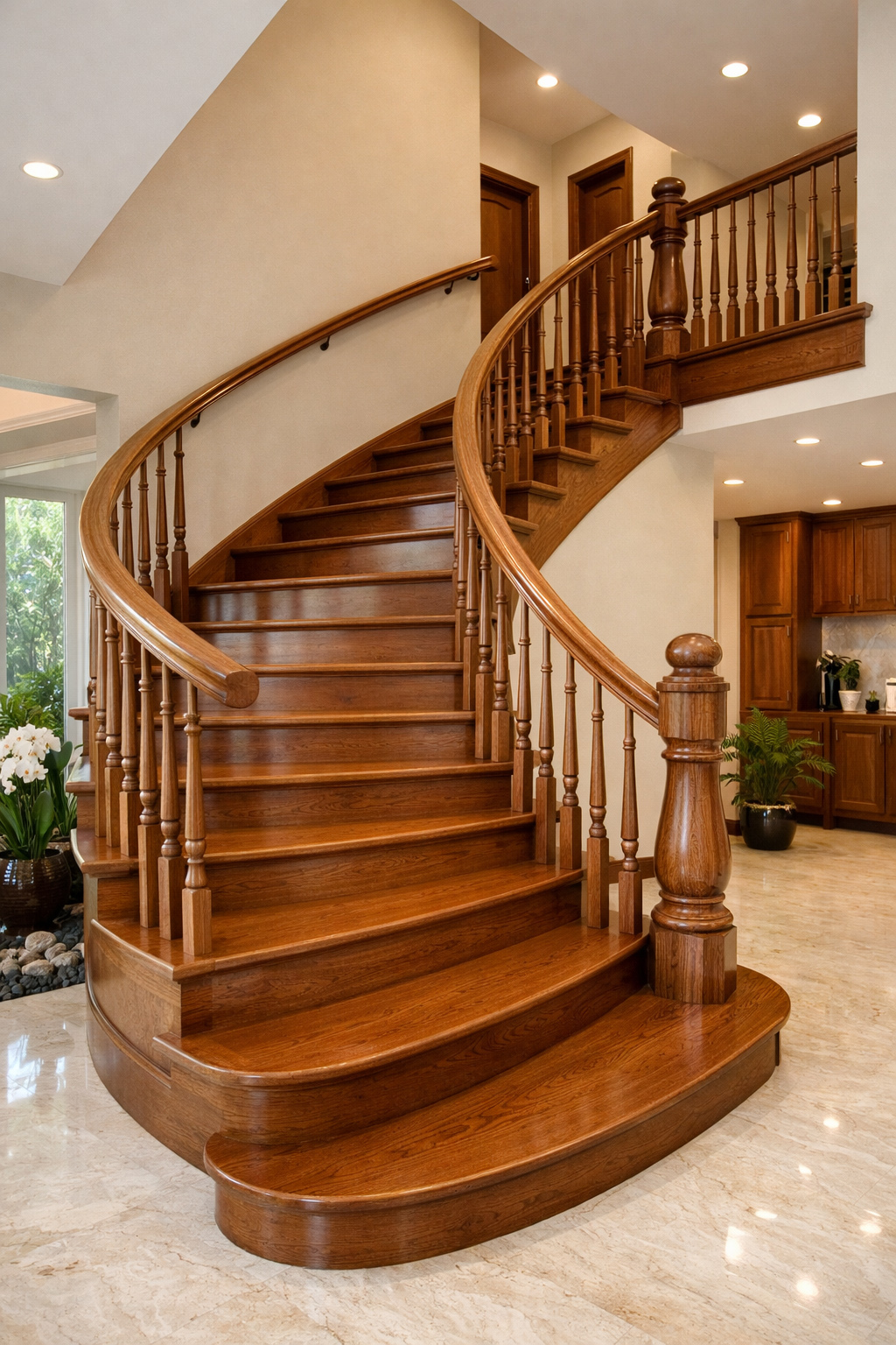 Mẫu cầu thang gỗ đẹp 2026 đang trở thành lựa chọn ưu tiên trong thiết kế nhà ở hiện đại